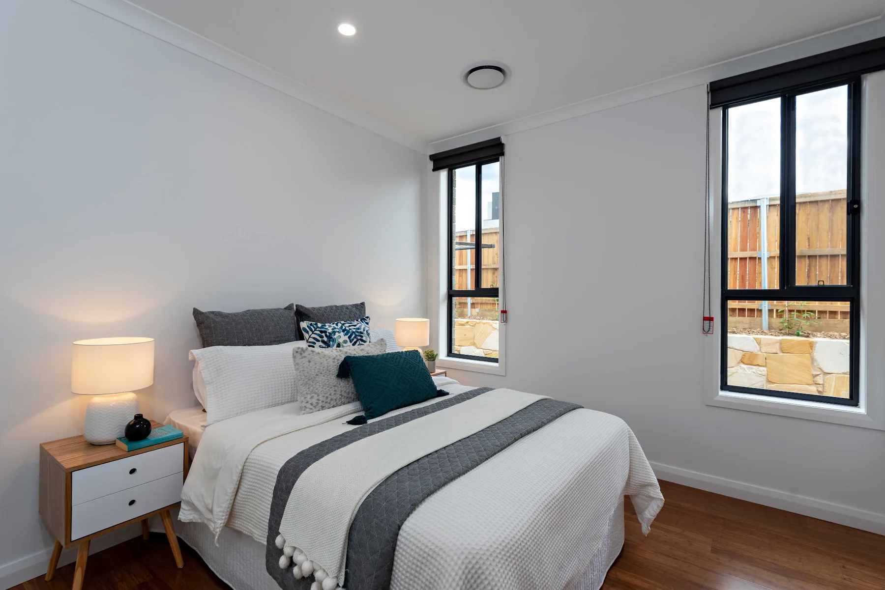 Secondary bedroom with timber floors