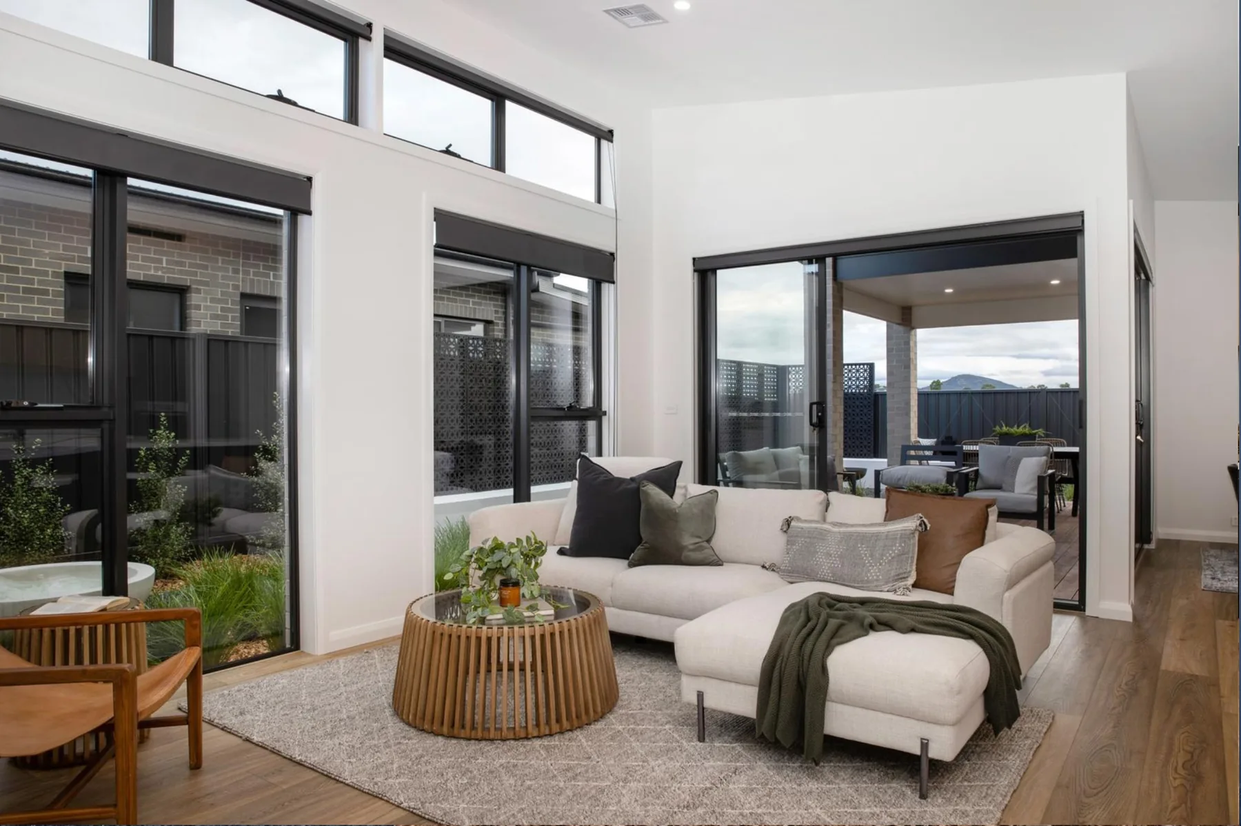 Living room, contemporary family home in Canberra